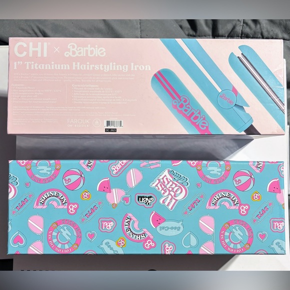 CHI X Barbie Malibu Titanium Hairstyling Flat Iron Hair Straightener 1 inch NEW - Picture 7 of 8